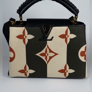 Authentic Luis Vuitton Black And White Purse Canvas